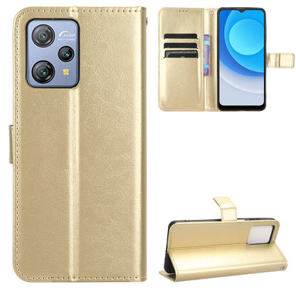 Wallet Case for Blackview A53 / A53 Pro PU Leather Crazy Horse Texture Phone Cover with Stand