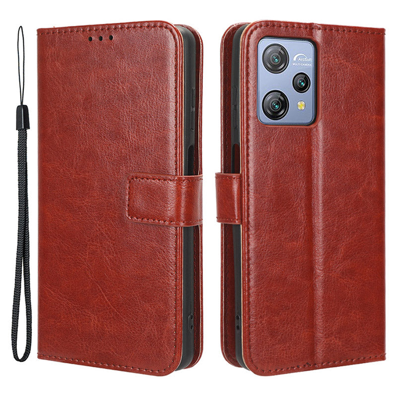 Wallet Case for Blackview A53 / A53 Pro PU Leather Crazy Horse Texture Phone Cover with Stand