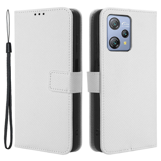 Diamond Texture Shell for Blackview A53 / A53 Pro PU Leather Wallet Case Flip Stand Phone Cover