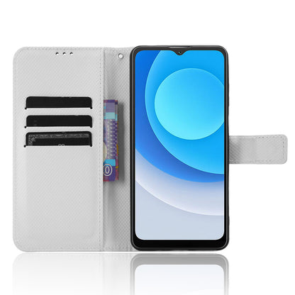 Diamond Texture Shell for Blackview A53 / A53 Pro PU Leather Wallet Case Flip Stand Phone Cover