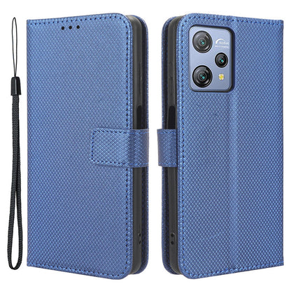 Diamond Texture Shell for Blackview A53 / A53 Pro PU Leather Wallet Case Flip Stand Phone Cover
