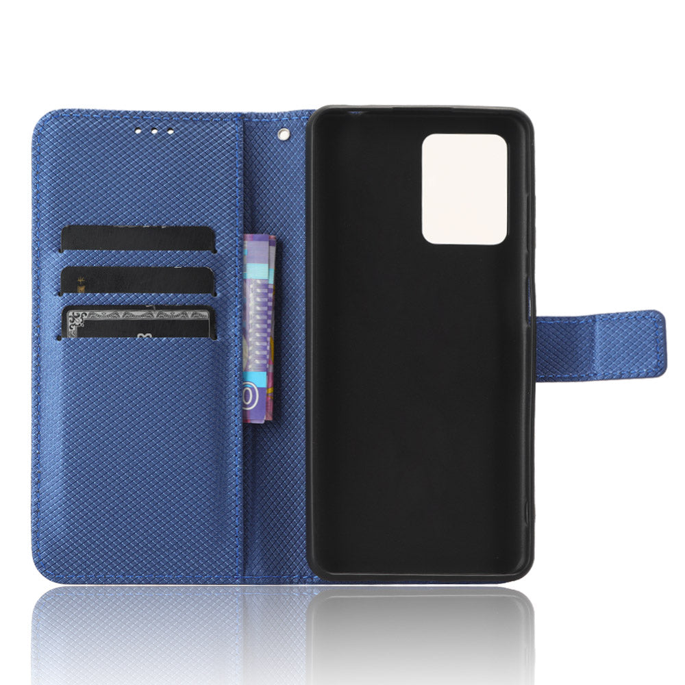 Diamond Texture Shell for Blackview A53 / A53 Pro PU Leather Wallet Case Flip Stand Phone Cover