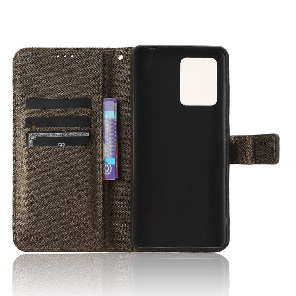 Diamond Texture Shell for Blackview A53 / A53 Pro PU Leather Wallet Case Flip Stand Phone Cover