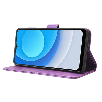 Diamond Texture Shell for Blackview A53 / A53 Pro PU Leather Wallet Case Flip Stand Phone Cover