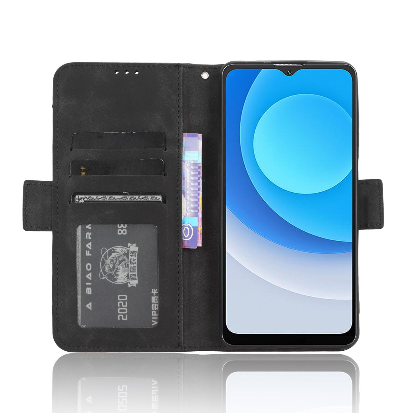 For Blackview A53 / A53 Pro Multiple Card Slots Leather Phone Case Drop-proof Stand Wallet Cover