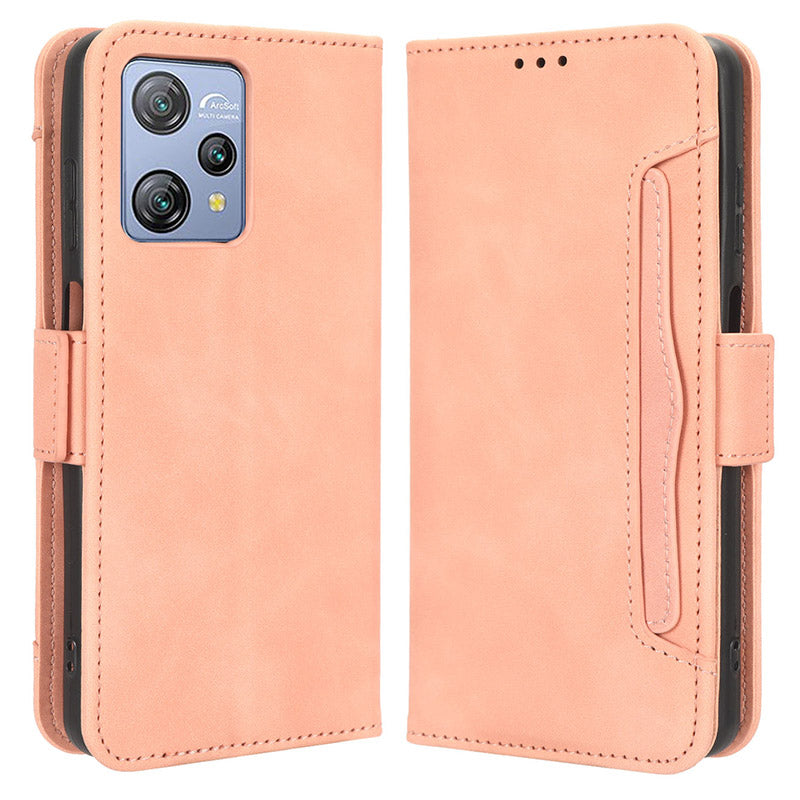 For Blackview A53 / A53 Pro Multiple Card Slots Leather Phone Case Drop-proof Stand Wallet Cover