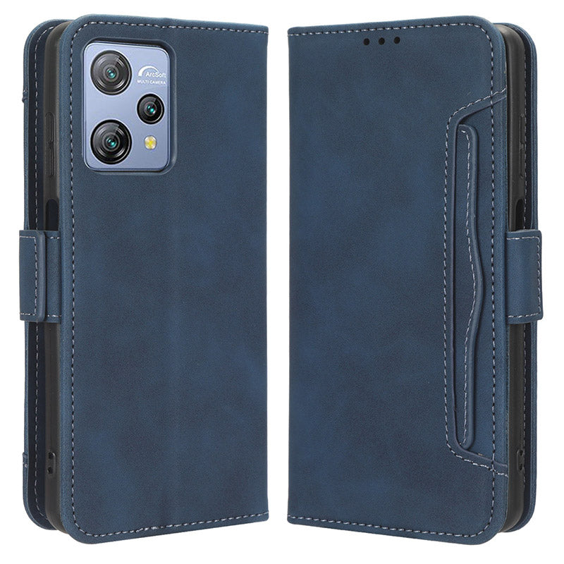 For Blackview A53 / A53 Pro Multiple Card Slots Leather Phone Case Drop-proof Stand Wallet Cover