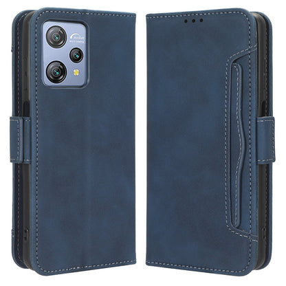 For Blackview A53 / A53 Pro Multiple Card Slots Leather Phone Case Drop-proof Stand Wallet Cover