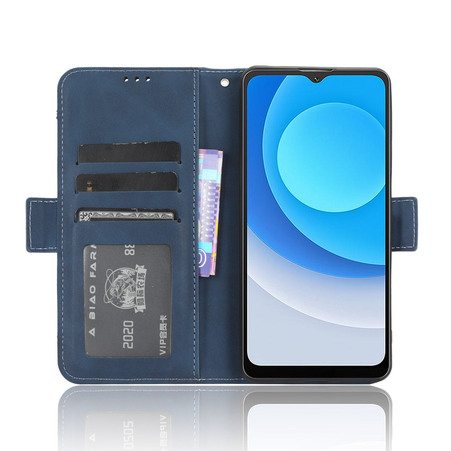 For Blackview A53 / A53 Pro Multiple Card Slots Leather Phone Case Drop-proof Stand Wallet Cover