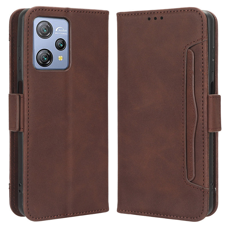For Blackview A53 / A53 Pro Multiple Card Slots Leather Phone Case Drop-proof Stand Wallet Cover