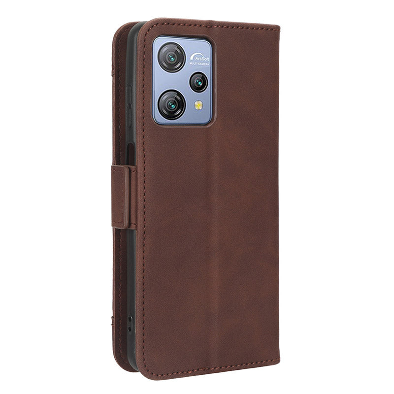 For Blackview A53 / A53 Pro Multiple Card Slots Leather Phone Case Drop-proof Stand Wallet Cover