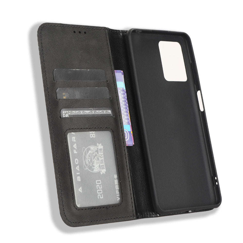 For Blackview A53 / A53 Pro Vintage PU Leather Magnetic Case Stand Wallet Flip Phone Cover