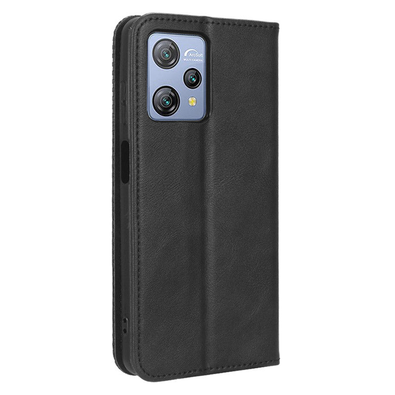 For Blackview A53 / A53 Pro Vintage PU Leather Magnetic Case Stand Wallet Flip Phone Cover