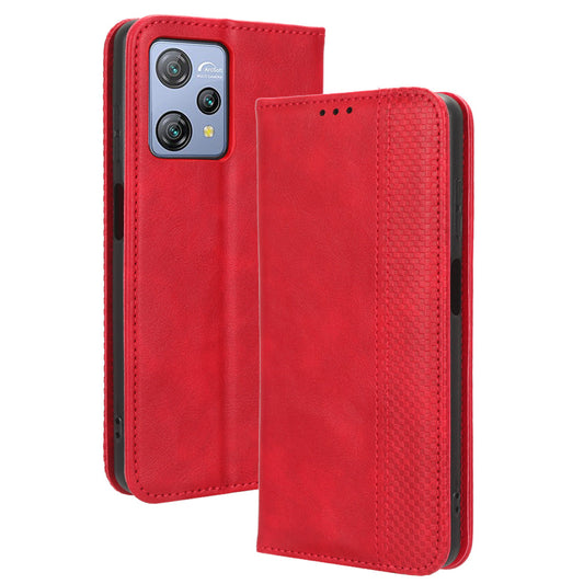 For Blackview A53 / A53 Pro Vintage PU Leather Magnetic Case Stand Wallet Flip Phone Cover