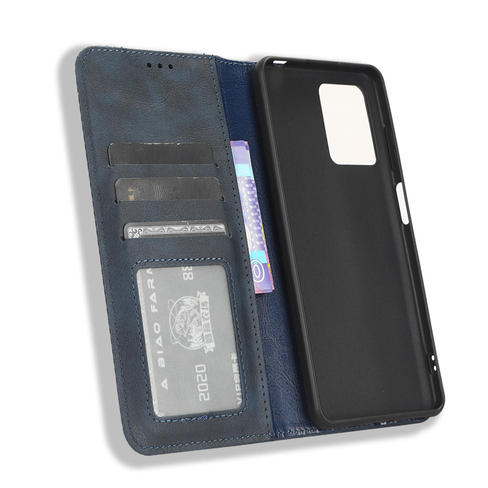 For Blackview A53 / A53 Pro Vintage PU Leather Magnetic Case Stand Wallet Flip Phone Cover