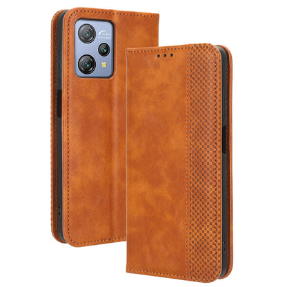 For Blackview A53 / A53 Pro Vintage PU Leather Magnetic Case Stand Wallet Flip Phone Cover