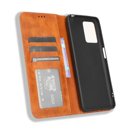 For Blackview A53 / A53 Pro Vintage PU Leather Magnetic Case Stand Wallet Flip Phone Cover