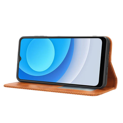 For Blackview A53 / A53 Pro Vintage PU Leather Magnetic Case Stand Wallet Flip Phone Cover