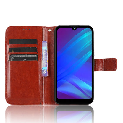 For Itel A26 PU Leather Wallet Case Crazy Horse Texture Phone Cover with Stand