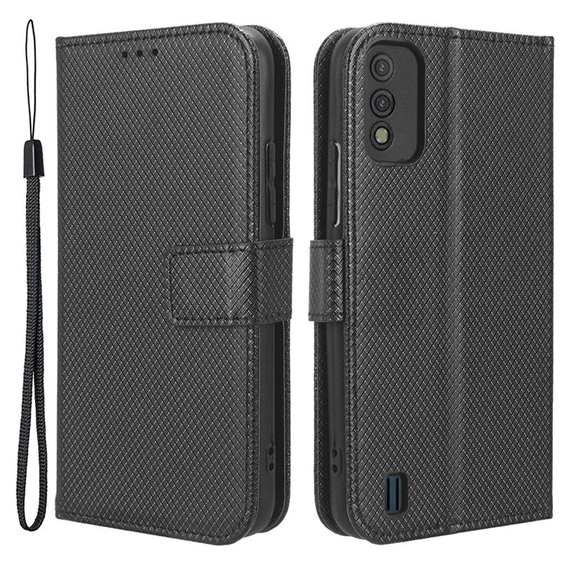 Diamond Texture Shell for Itel A26 PU Leather Wallet Folio Flip Case Stand Phone Cover