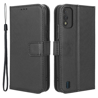 Diamond Texture Shell for Itel A26 PU Leather Wallet Folio Flip Case Stand Phone Cover