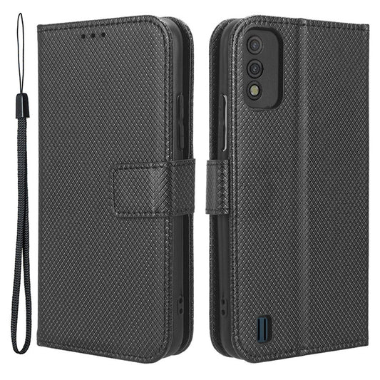 Diamond Texture Shell for Itel A26 PU Leather Wallet Folio Flip Case Stand Phone Cover