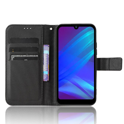 Diamond Texture Shell for Itel A26 PU Leather Wallet Folio Flip Case Stand Phone Cover