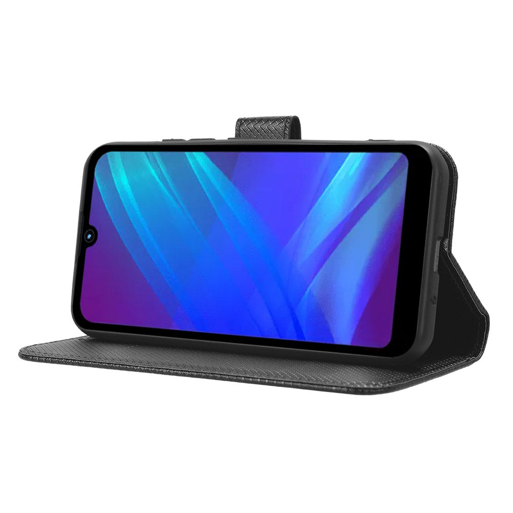 Diamond Texture Shell for Itel A26 PU Leather Wallet Folio Flip Case Stand Phone Cover