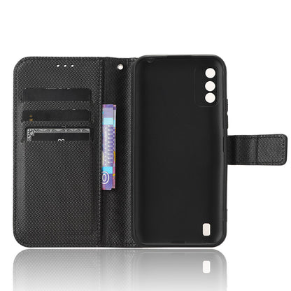 Diamond Texture Shell for Itel A26 PU Leather Wallet Folio Flip Case Stand Phone Cover