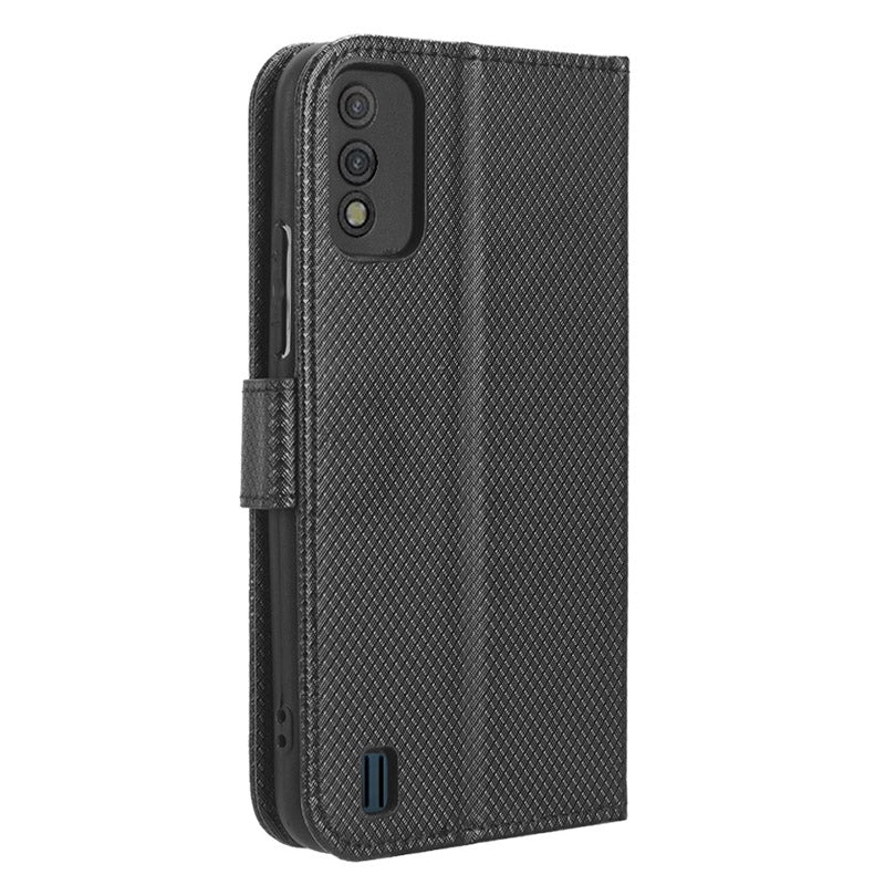 Diamond Texture Shell for Itel A26 PU Leather Wallet Folio Flip Case Stand Phone Cover