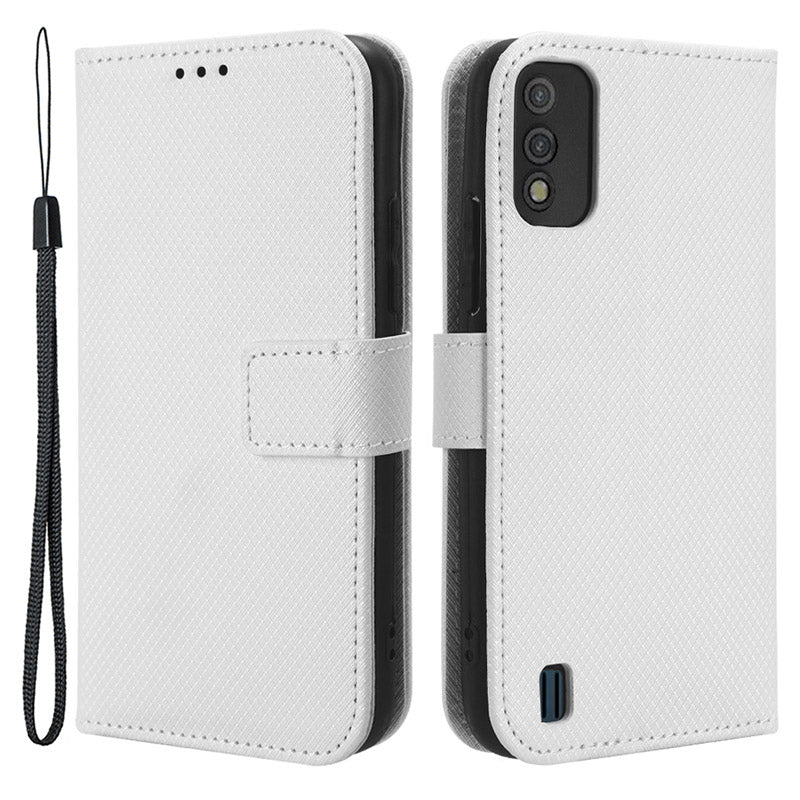 Diamond Texture Shell for Itel A26 PU Leather Wallet Folio Flip Case Stand Phone Cover