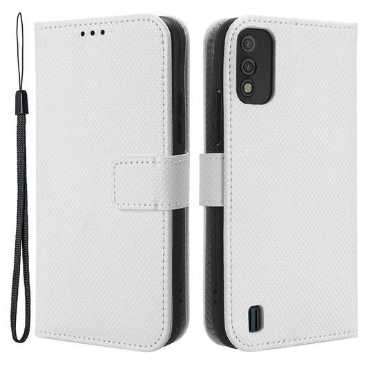 Diamond Texture Shell for Itel A26 PU Leather Wallet Folio Flip Case Stand Phone Cover