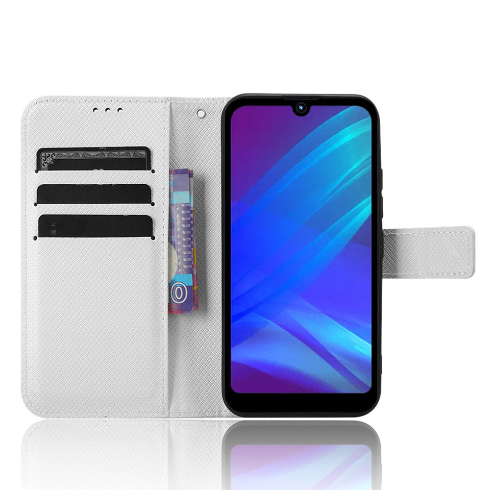 Diamond Texture Shell for Itel A26 PU Leather Wallet Folio Flip Case Stand Phone Cover