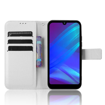 Diamond Texture Shell for Itel A26 PU Leather Wallet Folio Flip Case Stand Phone Cover