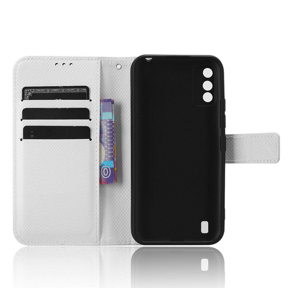 Diamond Texture Shell for Itel A26 PU Leather Wallet Folio Flip Case Stand Phone Cover
