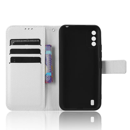 Diamond Texture Shell for Itel A26 PU Leather Wallet Folio Flip Case Stand Phone Cover