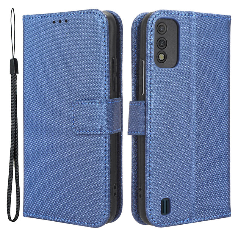 Diamond Texture Shell for Itel A26 PU Leather Wallet Folio Flip Case Stand Phone Cover