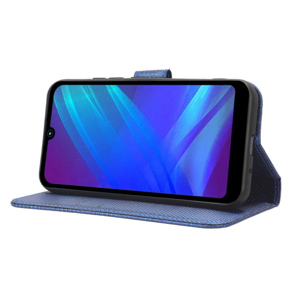 Diamond Texture Shell for Itel A26 PU Leather Wallet Folio Flip Case Stand Phone Cover