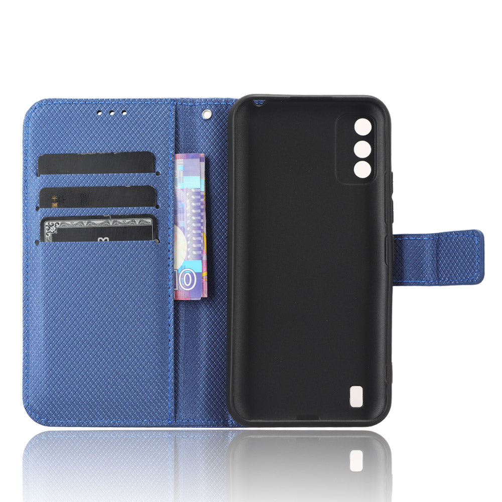 Diamond Texture Shell for Itel A26 PU Leather Wallet Folio Flip Case Stand Phone Cover