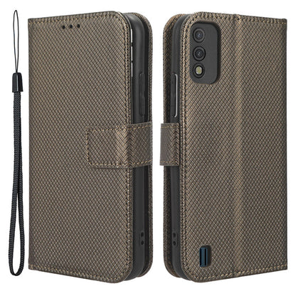 Diamond Texture Shell for Itel A26 PU Leather Wallet Folio Flip Case Stand Phone Cover