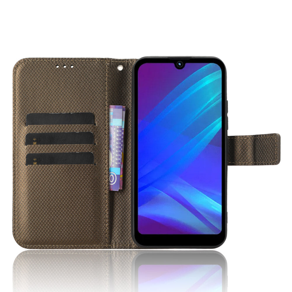 Diamond Texture Shell for Itel A26 PU Leather Wallet Folio Flip Case Stand Phone Cover