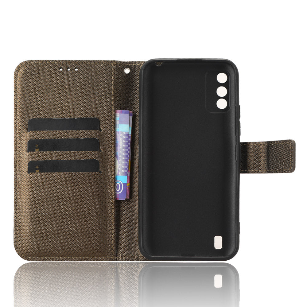 Diamond Texture Shell for Itel A26 PU Leather Wallet Folio Flip Case Stand Phone Cover