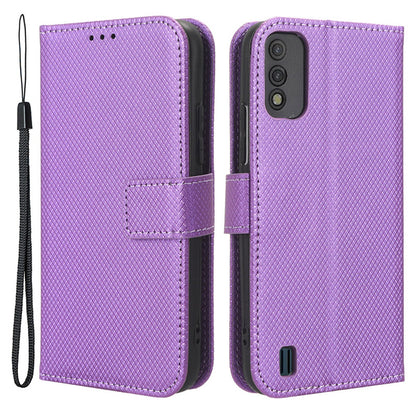 Diamond Texture Shell for Itel A26 PU Leather Wallet Folio Flip Case Stand Phone Cover