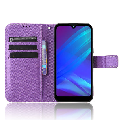 Diamond Texture Shell for Itel A26 PU Leather Wallet Folio Flip Case Stand Phone Cover