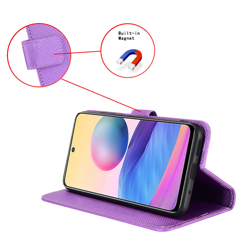 Diamond Texture Shell for Itel A26 PU Leather Wallet Folio Flip Case Stand Phone Cover