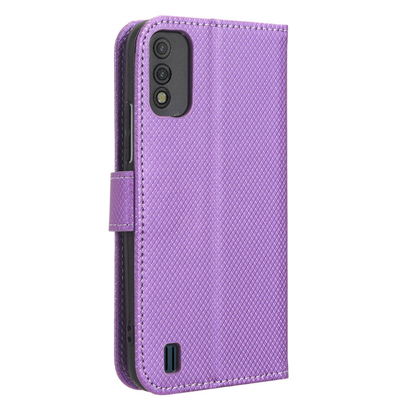 Diamond Texture Shell for Itel A26 PU Leather Wallet Folio Flip Case Stand Phone Cover