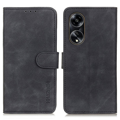 KHAZNEH For Oppo A1 5G / A98 5G / F23 5G Anti-Fingerprint Cell Phone Cover Stand Wallet Retro Leather Phone Case