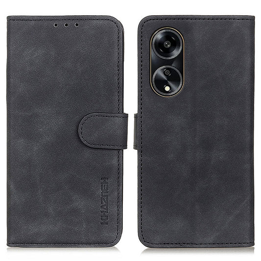KHAZNEH For Oppo A1 5G / A98 5G / F23 5G Anti-Fingerprint Cell Phone Cover Stand Wallet Retro Leather Phone Case