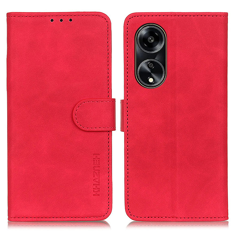 KHAZNEH For Oppo A1 5G / A98 5G / F23 5G Anti-Fingerprint Cell Phone Cover Stand Wallet Retro Leather Phone Case
