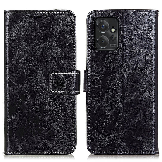 For Motorola Moto G Power 5G Wallet Stand Phone Leather Case Retro Crazy Horse Texture Phone Cover